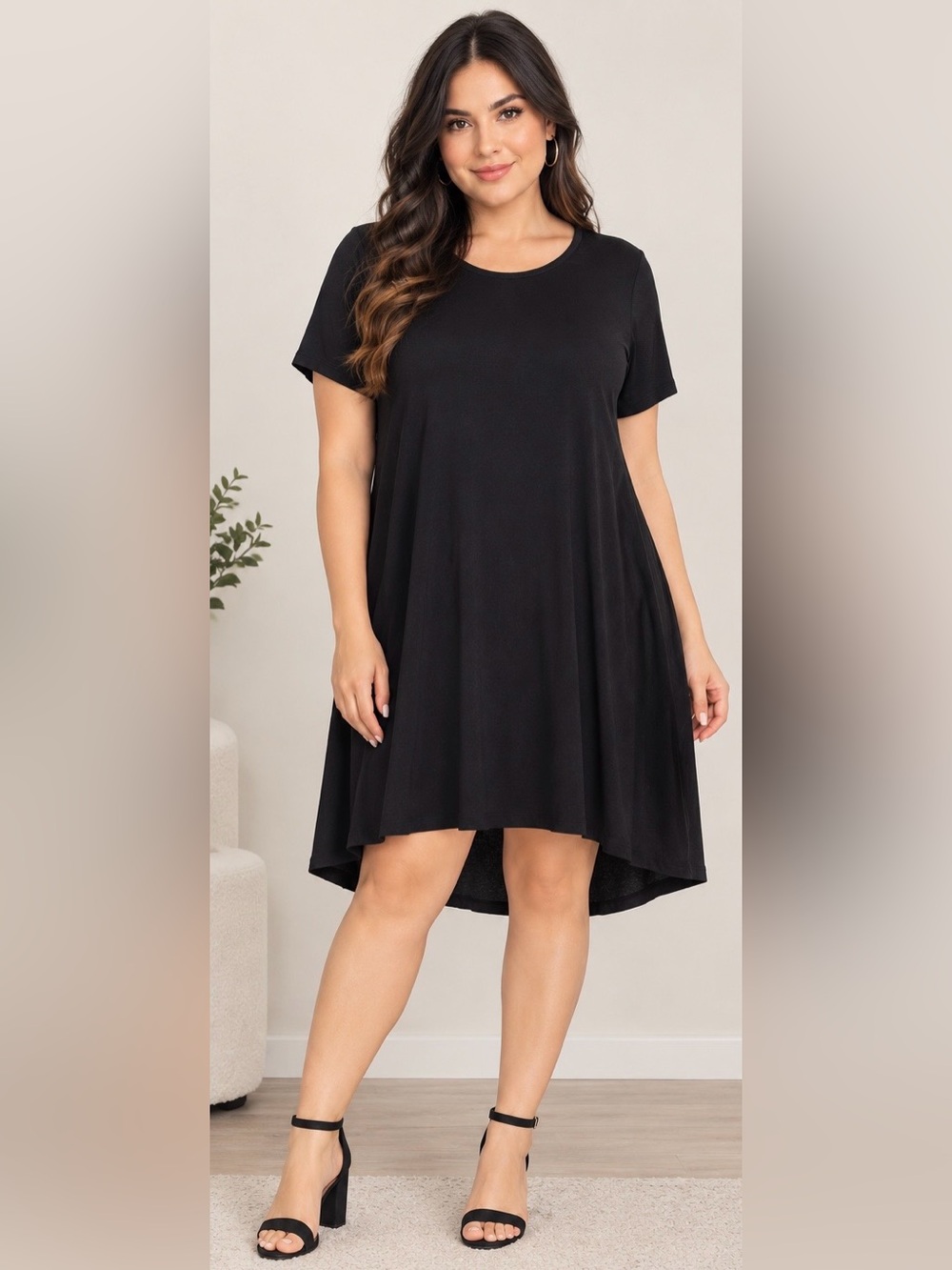 ✨ Tahari Woman Black Shift Dress Size 1X NWT